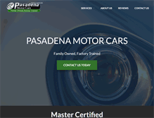 Tablet Screenshot of pasadenamotorcars.com